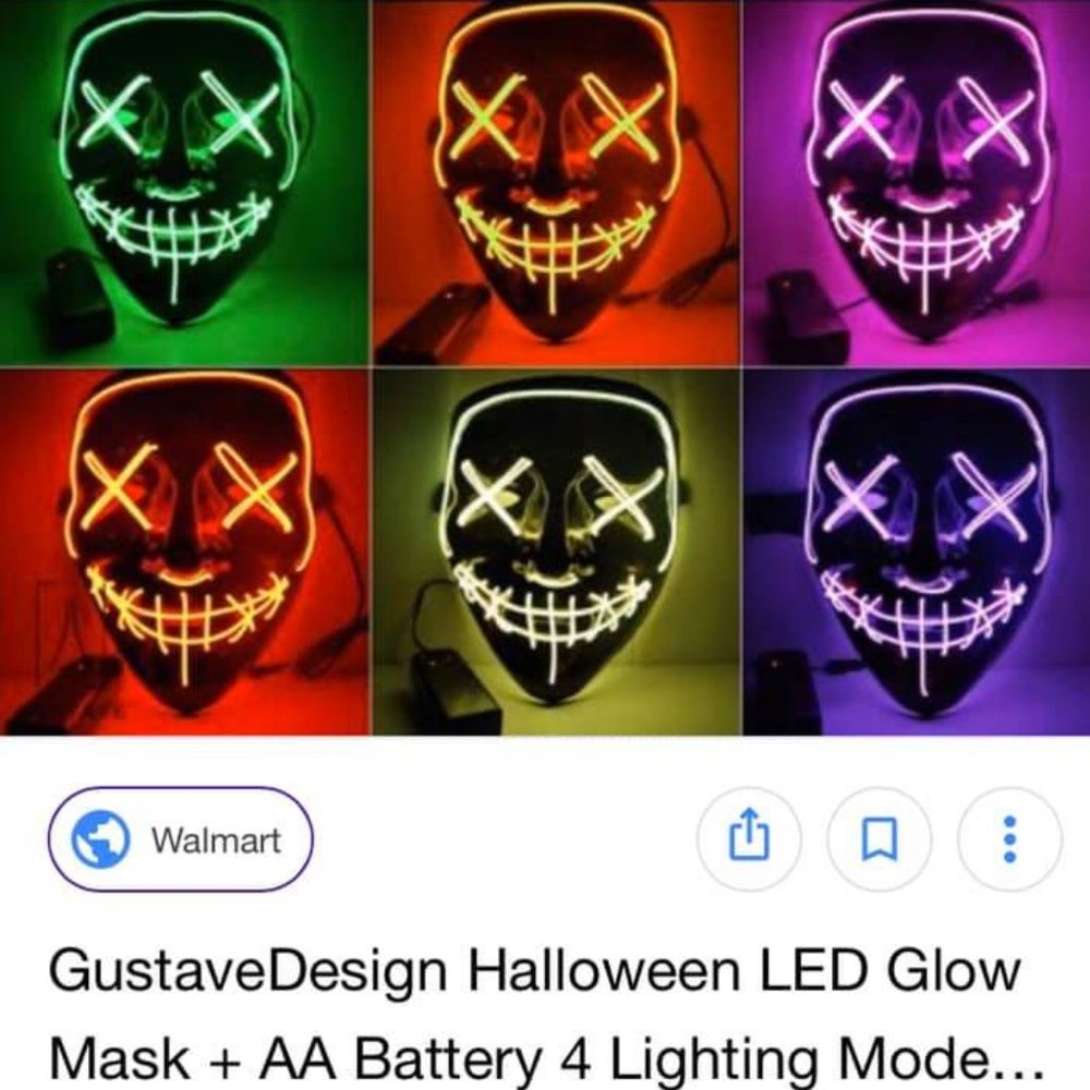 LED GLOW MASK - NEW AND STILL IN BOX